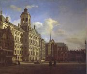 Jan van der Heyden The Dam with the New Town Hall in Amsterdam (mk05) Sweden oil painting reproduction